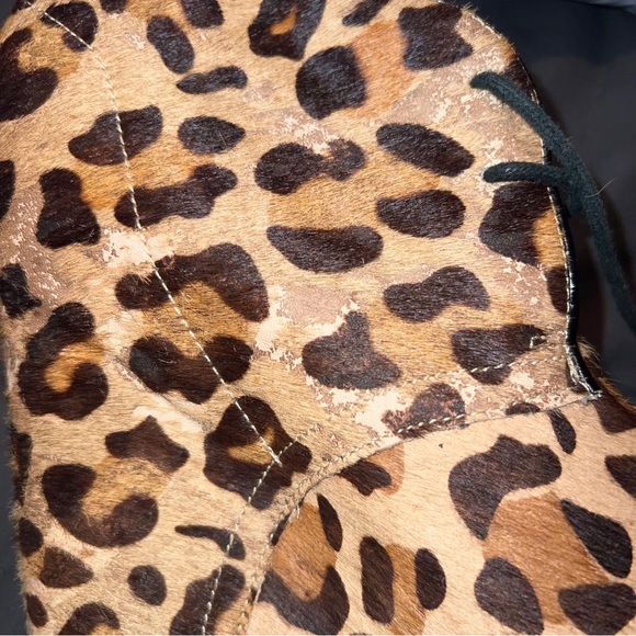 Steve Madden Annie Hidden Wedge Ankle Boot Leopard Tan  Black Women's sz 6.5 - Picture 8 of 10